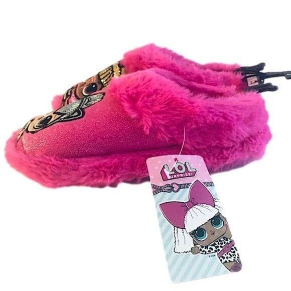 L.O.L. Surprise Slippers Girls 2-3 New Slip-on Plush - Picture 4 of 6